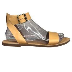 Madewell Women’s The Boardwalk Tan Leather Ankle Strap Sandal Size US 8